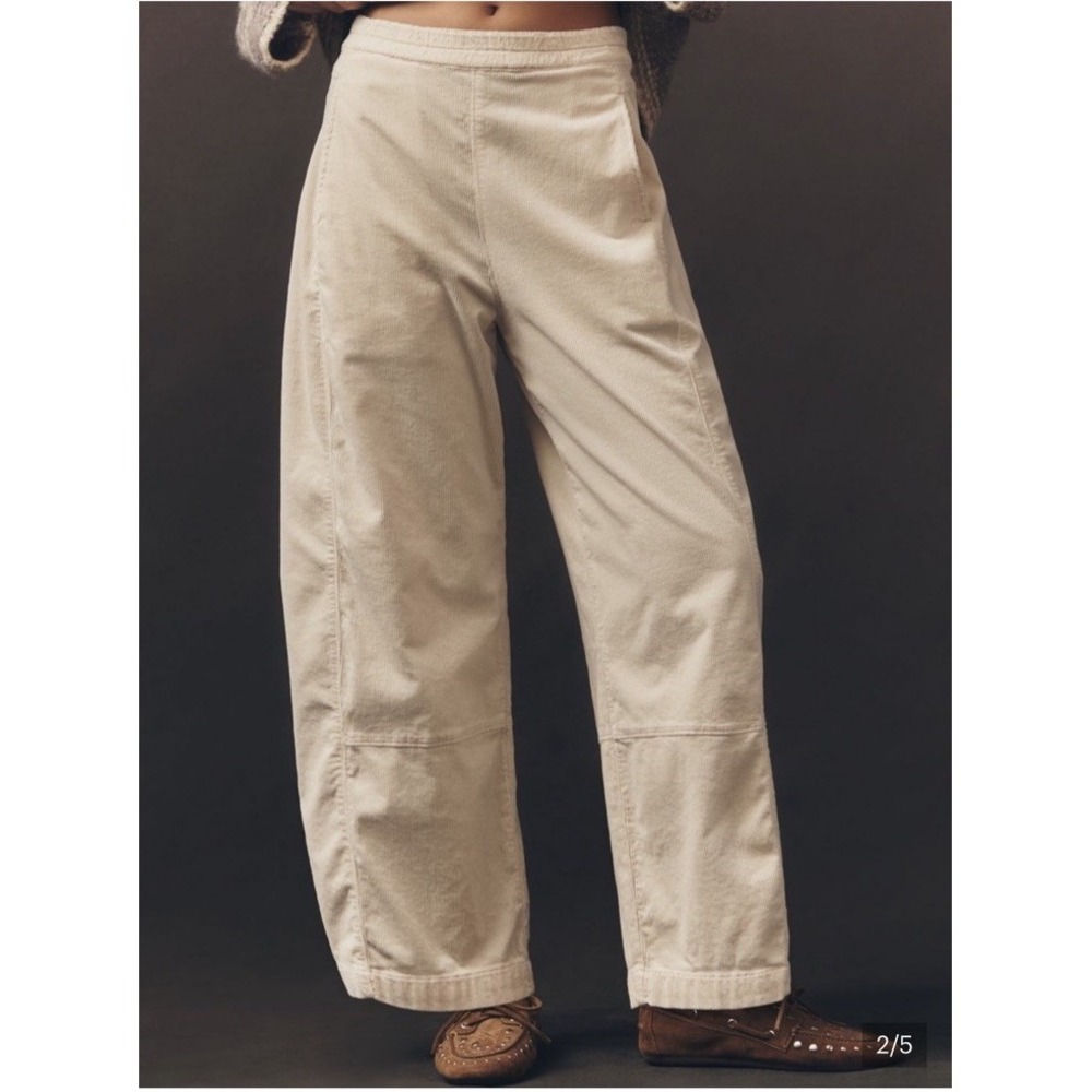 Pilcro Anthropologie Womens XL Izzie Relaxed Corduroy Pull On Barrel Pants Boho